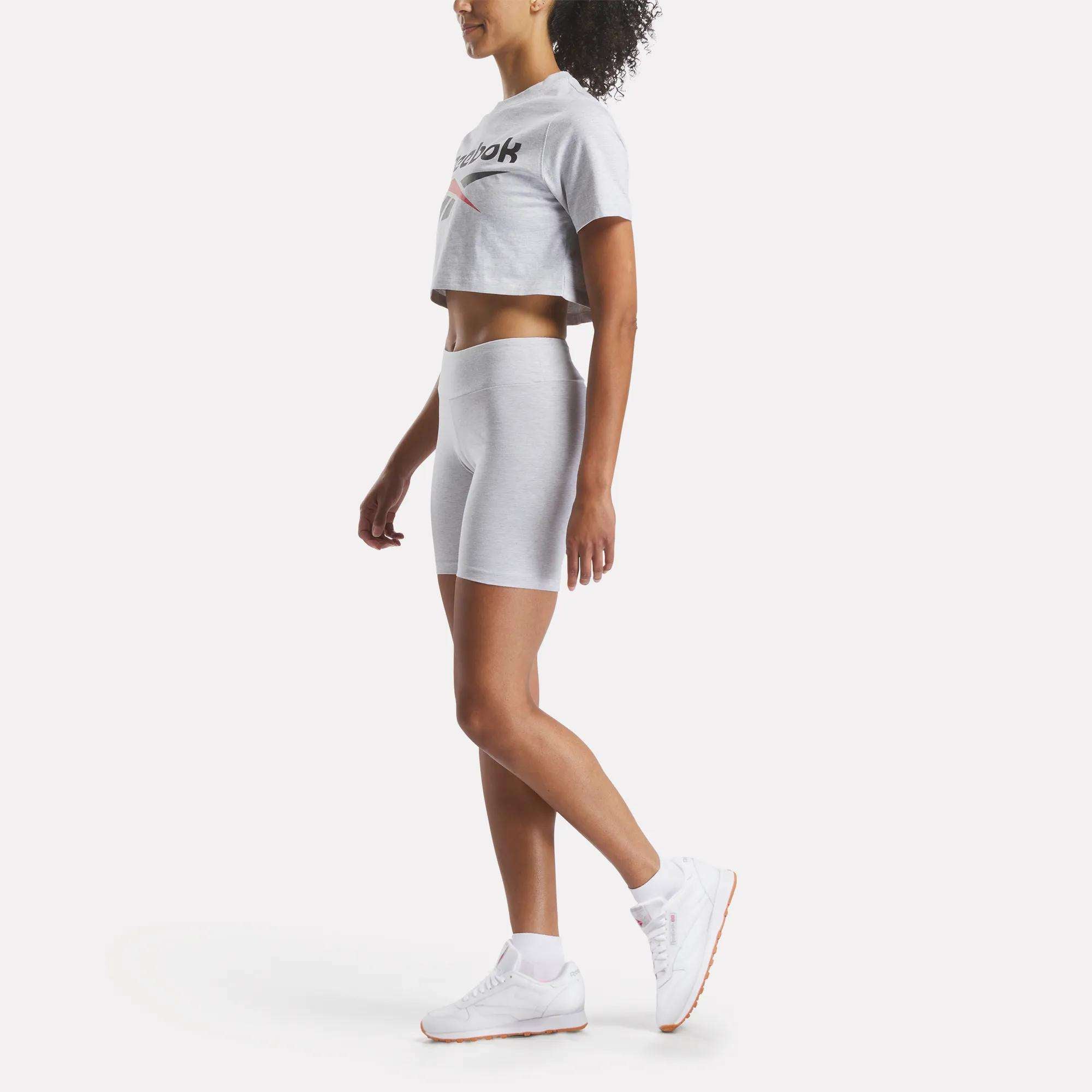 Women's Two-Color Logo Crew Cropped Short Sleeve Tee - Image 3