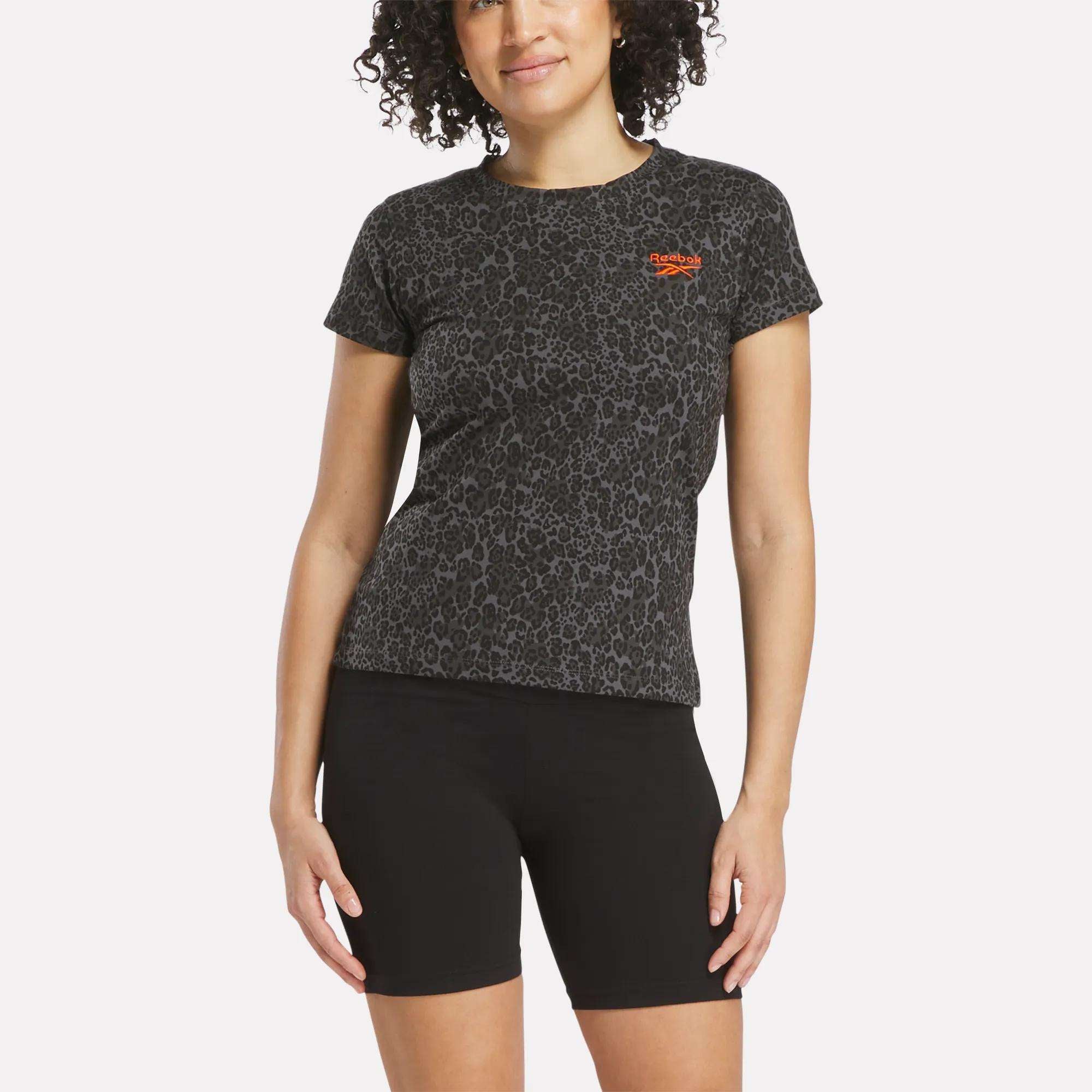 Women's Leopard Print Baby T-Shirt