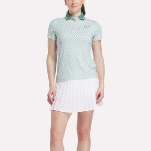 Women's Foulard Print Sleeveless Polo Shirt