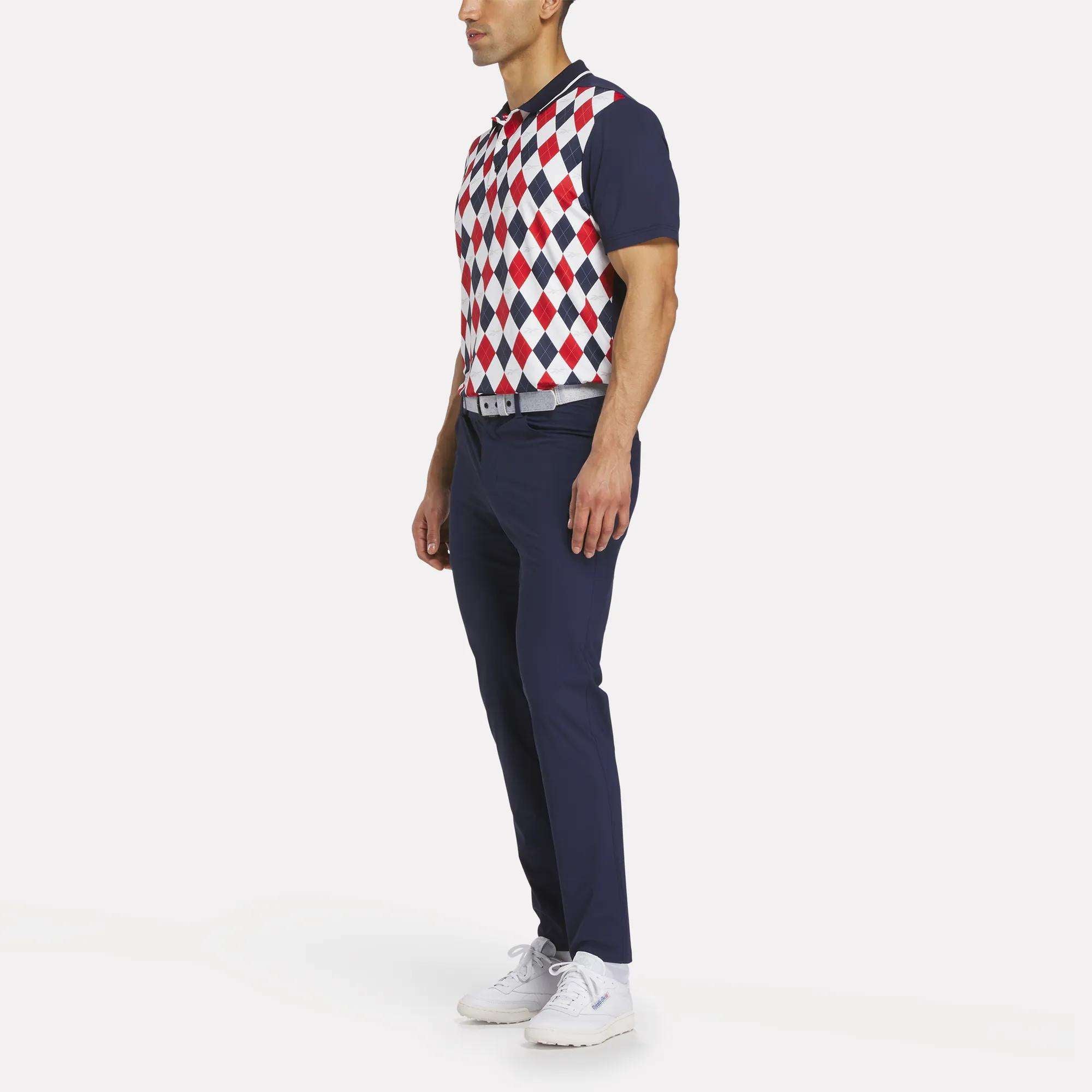 Men's Vector Argyle Print Polo - Image 2