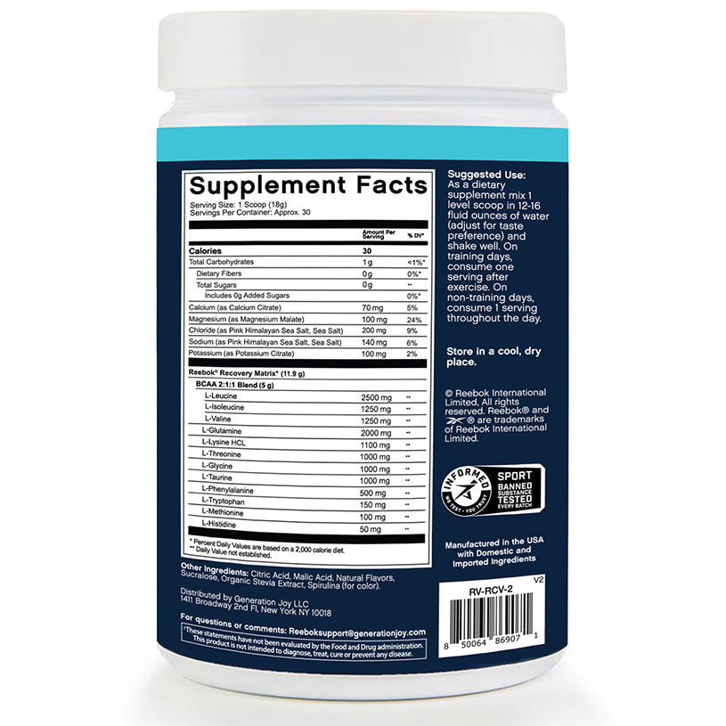 Reebok ReeCover BCAA + EAA + Electrolytes - Image 3